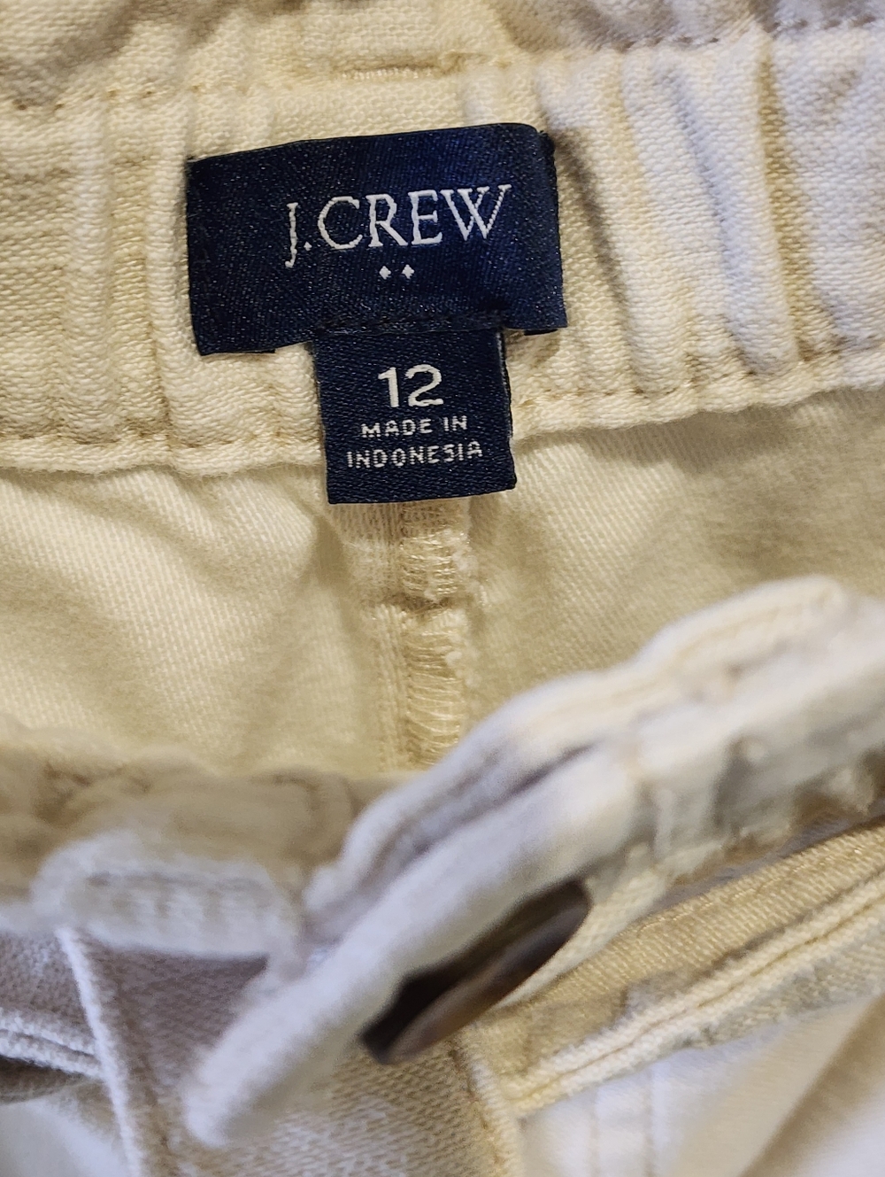 J.CREW | Coastal Beach | Cream Belted Wide Leg Pants | Size 12 - Picture 5 of 8